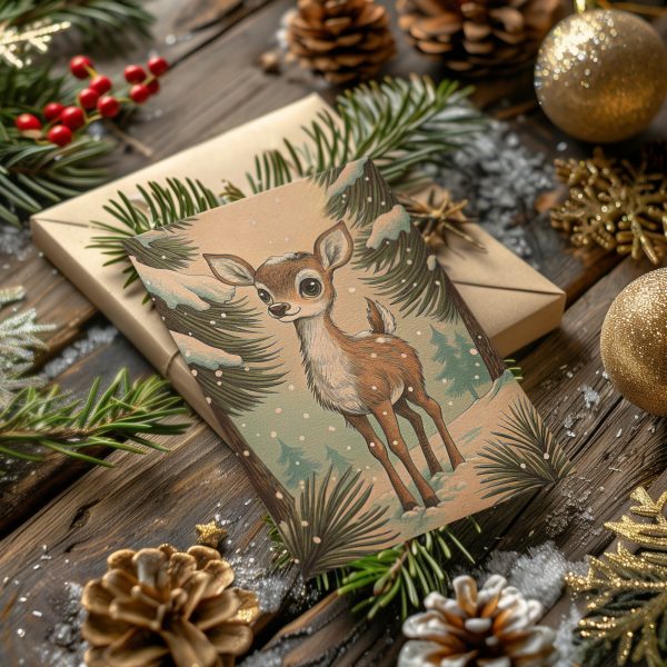 Vintage Christmas Greeting Cards (Set of 5) - Image 5